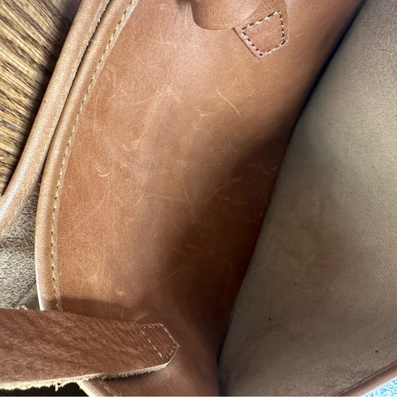 Whipping Post WP Standard Oversized Tan Leather Tote- VGUC - Picture 9 of 11